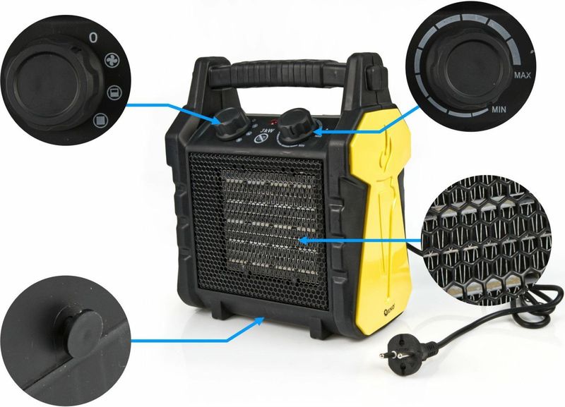 Geko Nagrzewnica elektrisch keramisch - radiator 3KW (1)