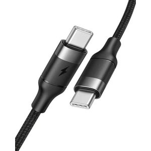 Veger Kabel USB kabel type C voor type C PD 5A 100W CC02 1,5 m zwart
