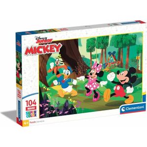 104-delige Mickey Mouse-puzzel (Mickey and Friends, 104st) - Groot formaat (62 x 42 cm) - Geschikt voor kinderen vanaf 4 jaar