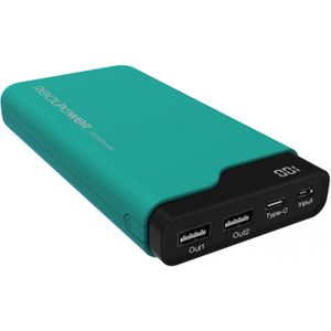 REALPOWER Powerbank PB-15000C groen 15.000mAh