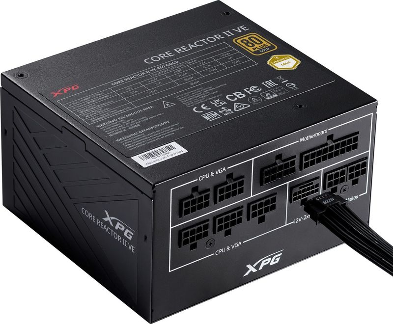 xpg COREREACTOR II VE 850W power supply unit 24-pin ATX ATX Zwart