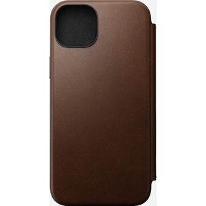 Nomad Modern Leather Folio, bruin - iPhone 15 Plus