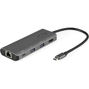 StarTech USB-C Multiport Adapter - 10Gbps USB Type-C Mini Dock met 4K 30Hz HDMI - 100W Power Delivery Passthrough - 3-Port USB Hub, GbE - USB 3.1/3.2 Gen 2 Laptop Dock - 25 cm Cable