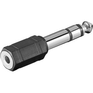 MICROCONNECT Adapter AV Jack 6.35mm - Jack 3.5mm zwart (AUDANR)