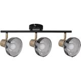 Activejet LISA drievoudige spot zwart-goud plafondwandlamp E14 wandlamp voor woonkamer