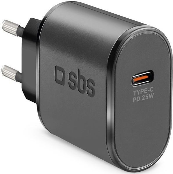 SBS Mobile oplader netwerk SBS TETR1CPD25 25W USB-C met Power Delivery - zwart
