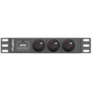 Lanberg PDU 10'' 1U 16A, 3x 230v PL 2m zwart