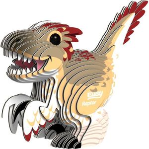 Eugy 3D-puzzel Raptor junior 8,3 x 6,8 cm karton beige/wit