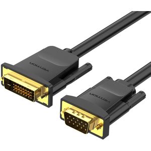 Vention EABBG video kabel adapter 1,5 m DVI VGA (D-Sub) Zwart