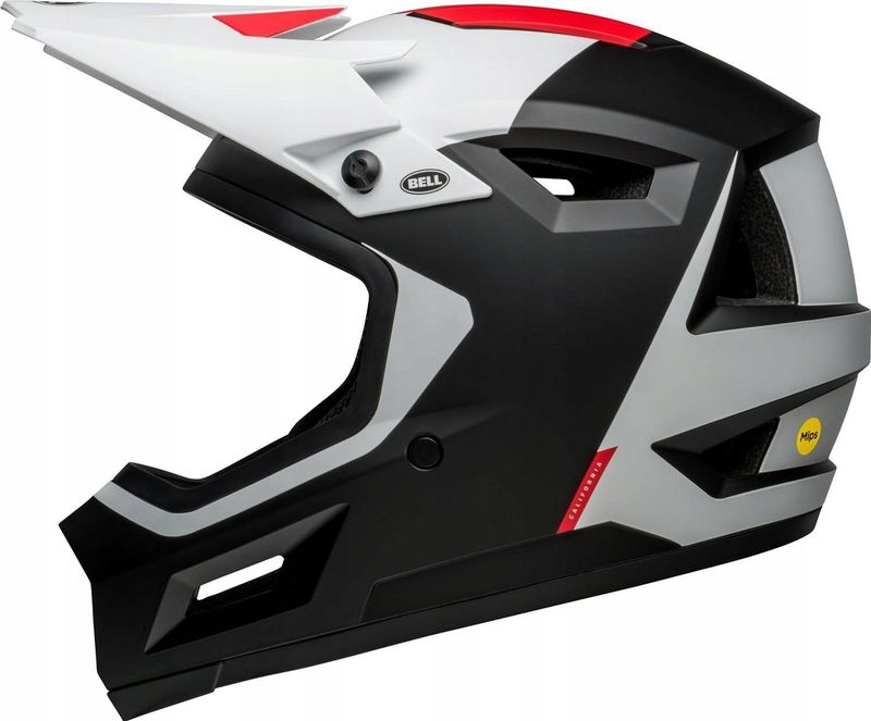 BELL helm full face SANCTION 2 DLX MIPS matte zwart wit roz. M (55–57 cm) (NEW)