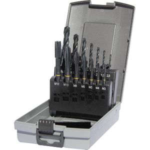 Ghring Set of machine taps en drills voor bore holes M3-M12 GUHRING