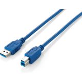 Equip 128293 USB-kabel 3 m USB 3.2 Gen 1 (3.1 Gen 1) USB A USB B Blauw