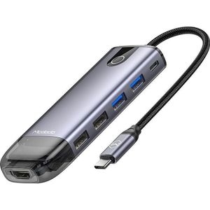 Mcdodo HU-7740 6 in 1 USB-C Hub (USB-C, HDMI, USB3.0*2, SD, TF)