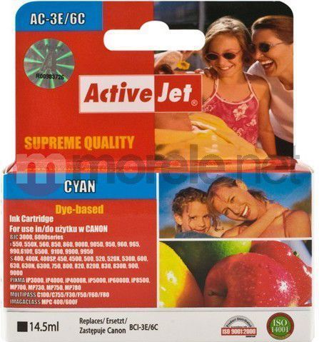 Activejet ink ink AC-3e/6CN / BCI-3eC / BCI-6C (cyan)