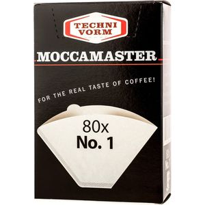 MOCCAMASTER Papieren koffiefilters Nr 1 wegwerp 80 stuk(s)