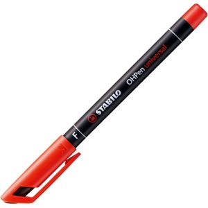 STABILO OHPen, permanent marker, fine 0.7 mm, rood, per stuk