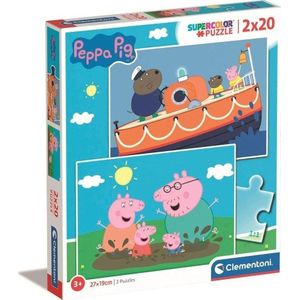 Clementoni CLE puzzel 2x20 SuperKolor Peppa Pig 24797