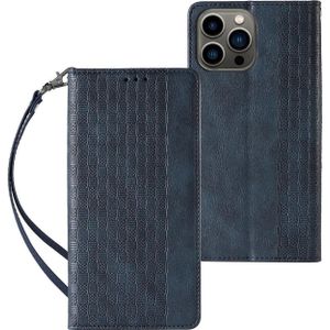 Hurtel Magnet Strap Case etui Samsung Galaxy S23 hoes met klapką portemonnee mini riem standaard blauw
