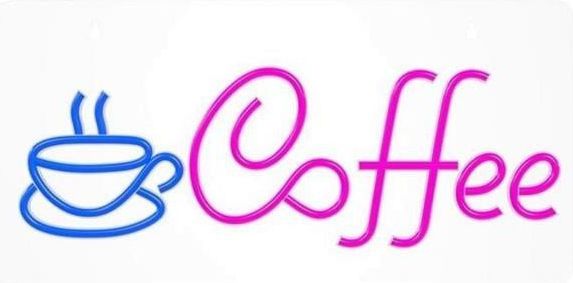 TelForceOne Neon PLEXI LED COFFEE blauw roze NNE11 Neolia