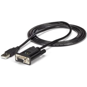 StarTech 1-Port USB naar Nulmodem RS232 DB9 Seriële DCE Adapterkabel met FTDI
