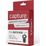 Capture 12mm x 4m zwart on rood