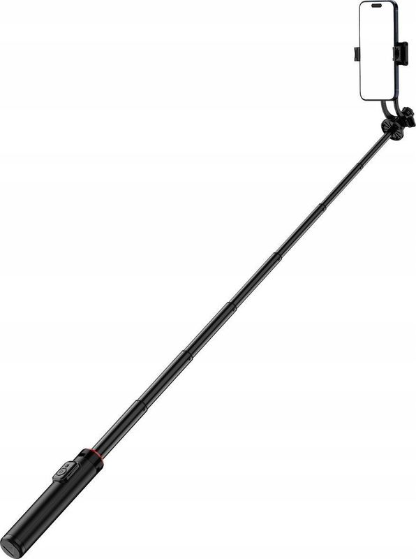Hurtel Selfie stick Selfie stick WC1Y2S telescopisch tripod 1.3m van stopu aluminium met handvat na telefoon - zwart