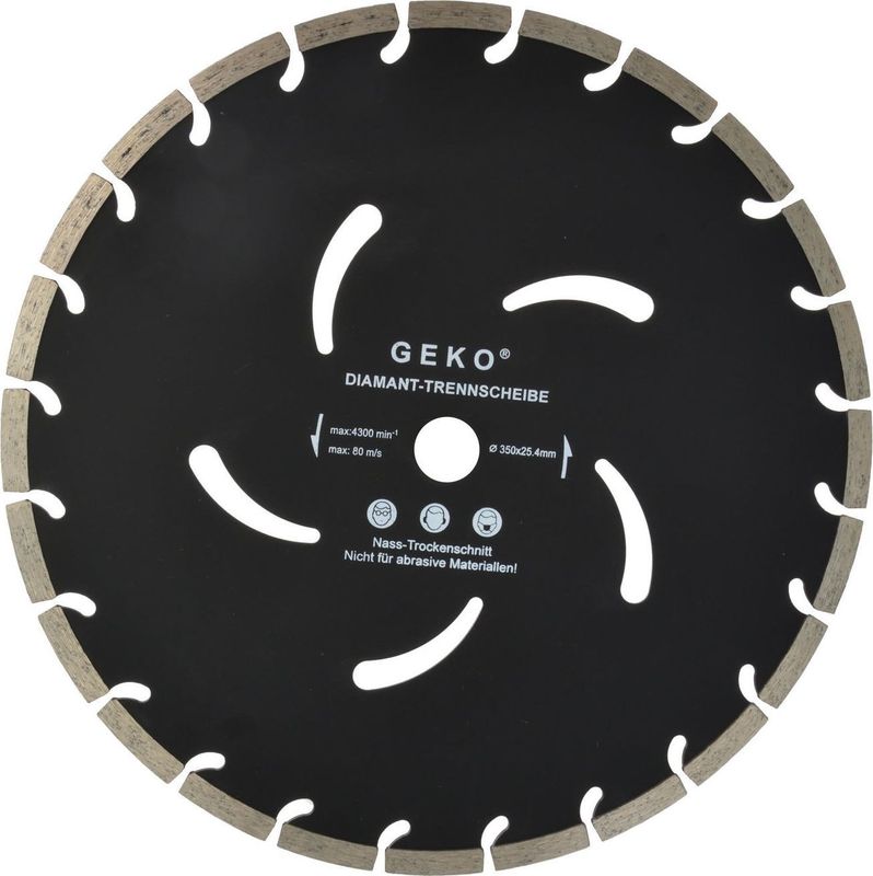 Geko diamant slijpschijf zwart 350x10x25,4mm (G00297)