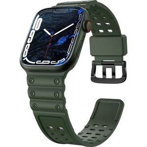 Hurtel Strap Triple Protection band Apple Watch SE, 8, 7, 6, 5, 4, 3, 2, 1 (41, 40, 38 mm) band armband groen