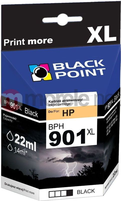 Black Point Tusz tusz BPH901XLBK (CC653AE nr 901Bk) zwart