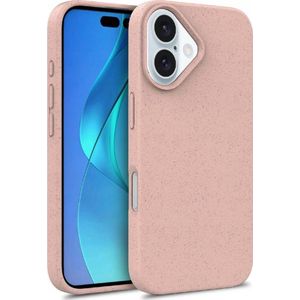 Hurtel Etui Multiple kleur Wheat Bran Case MagSafe na iPhone 16 - roze