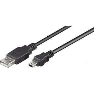 goobay USB cable USB-A - miniUSB 3 m zwart (50768)