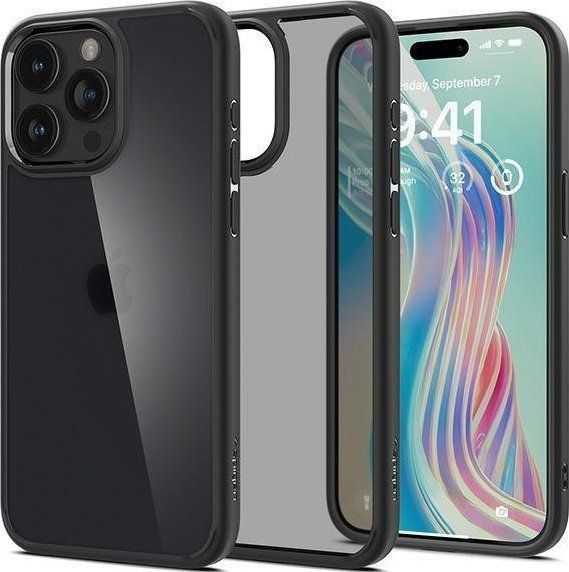 Spigen Ultra Hybrid iPhone 15 Pro 6.1 inch Frost zwart ACS06709