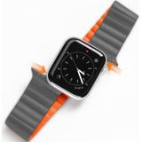 Dux Ducis Magnetic Strap band Apple Watch Ultra armband magnetisch band grijs-oranje (Chain Version)