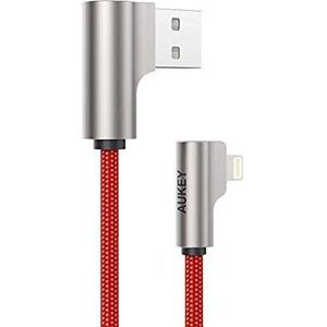 AUKEY CB-AL01 rood OEM U SB - Lightning Nylon Ca