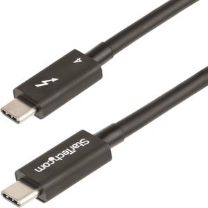 StarTech 1m Thunderbolt 4 Kabel, 40Gbps, 100W PD, 4K/8K Video, Intel-Certified Thunderbolt Kabel, Compatibel met USB4/Thunderbolt 3/USB 3.2/USB Type-C/DisplayPort