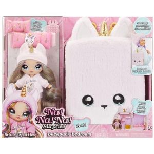 Na Na Na Surprise 3-in-1 Backpack Bedroom Unicorn Playset Britney Sparkles Fashion pop