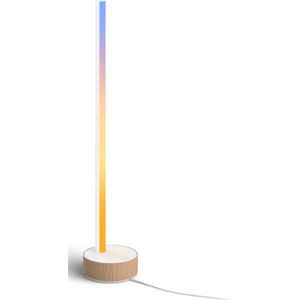 Philips Hue Gradient Signe Tafellamp - Wit en Gekleurd Licht - Houtkleurig