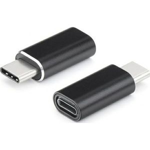 Adapter USB Lightning - USB-C zwart