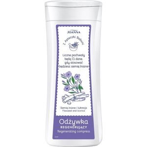 Joanna met Apteczki Babuni conditioner regenerująca voor haar - siemię lniane en lukrecja 200 ml