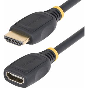 StarTech 2m HDMI 2.0 Verlengkabel, High Speed HDMI Port Saver Kabel, 4K 60Hz, HDMI Male naar Female HDMI Adapter Kabel, HDMI Extender, M/F