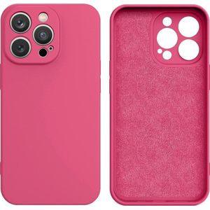 Hurtel Silicone case etui Samsung Galaxy A14 5G / Galaxy A14 siliconen hoes roze