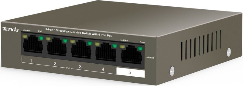 Tenda TEF1105P-4-63W 5-port FastEthernet Switch 10/100Mbps 4 X PoE