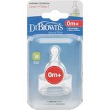 Dr Browns fopspeen standaard 0m+ 2 stuks (QU0039)