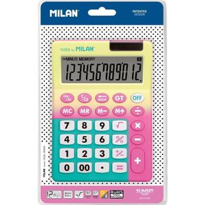 Milan rekenmachine rekenmachine 12 poz. Sunset geel-roze