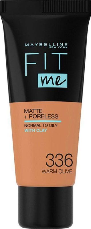 Maybelline , Fit Me Matte + Poreless, Liquid Foundation, 336, Warm Olive, 30 ml voor Women