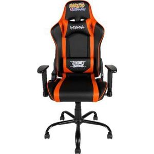 Konix Naruto Premium Gaming Chair PC-gamestoel Gecapitonneerde zitting Zwart, Oranje