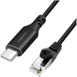LogiLink USB-C 3.2 Ethernet-Kabel C/M > RJ45/M 1 Gbit/s 3m