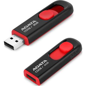 ADATA USB 2.0 Stick C008 zwart/rood 8GB