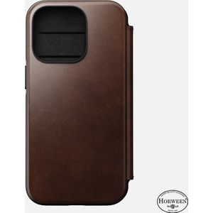 Nomad Nowoczesne skórzane etui Horween bruin voor iPhone 14 Pro Max