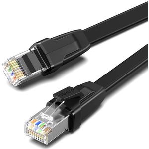 UGREEN Flat Cable Pure Copper NW134 Ethernet RJ45, Cat 8 U/FTP 3m (zwart)